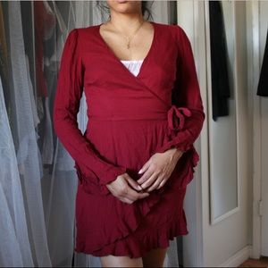 Red Wrap Dress